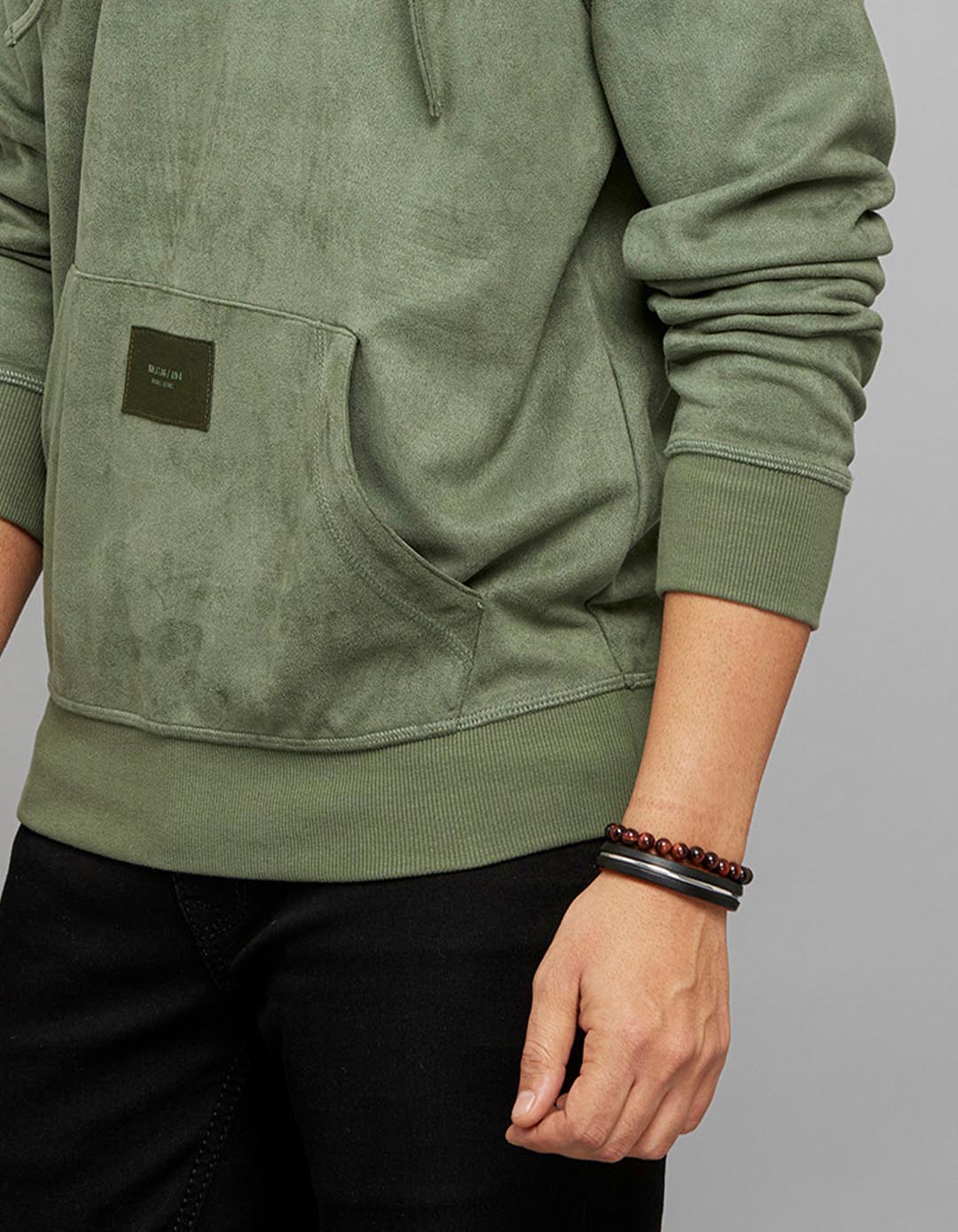 Moss Green Full Sleeves Hoodie